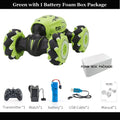 Remote Control Stunt Car Green with Battery