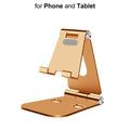 Foldable Swivel Phone and Tablet Stand Gold
