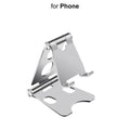 Foldable Swivel Phone Stand Silver