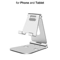 Foldable Swivel Phone and Tablet Stand Silver