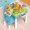 Kids Activity Table with Chair & Blocks
