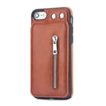 iPhone Zipper Leather Phone Case